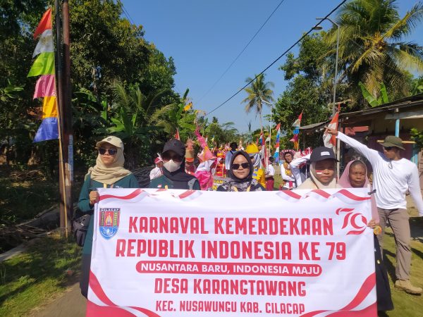 Penyelenggaran Karnaval dan Malam Resepsi HUT RI Ke 79 Bekerja Sama Dengan KKN UNUGHA dan Panitia Perayaan HUT RI Desa Karangtawang