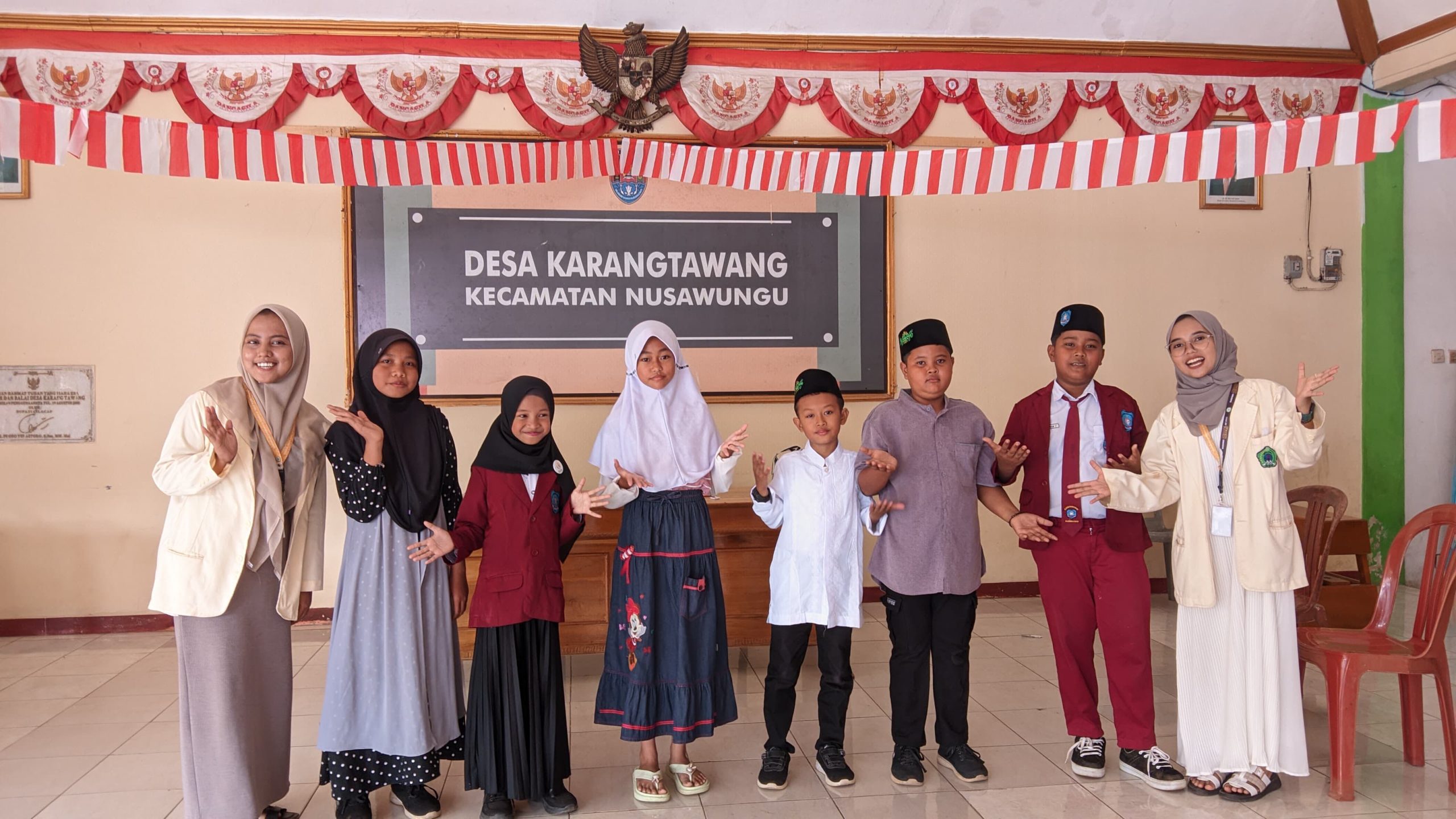 Penyelanggraan Lomba Tingkat SD/MI Memeriahkan HUT RI Ke 79 Bekerja Sama KKN UNUGHA Dan Panitia HUT RI Desa Karangtawang